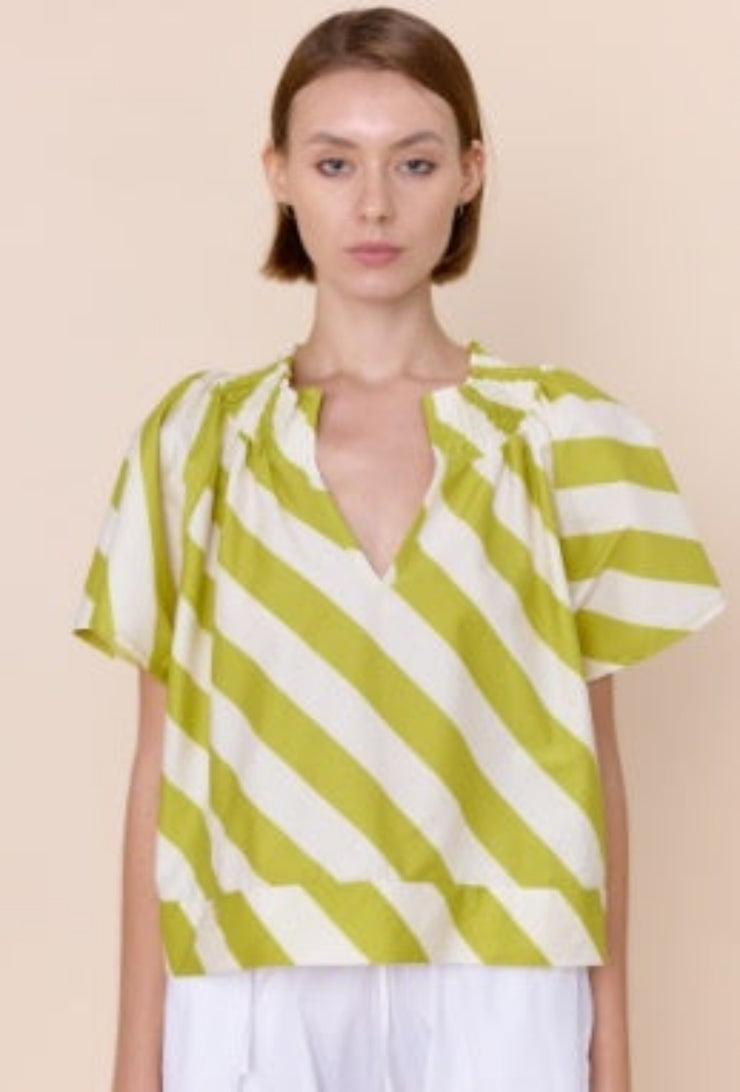 Natalie Short Sleeve Top - Pistachio