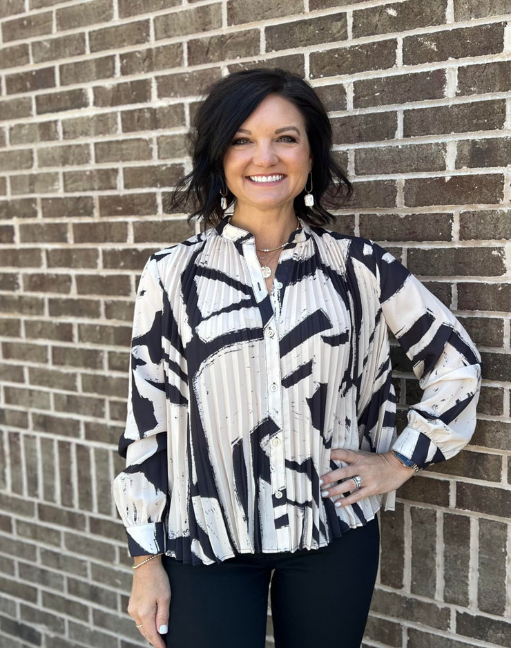 Pleated Bodice Shirt - Ivory