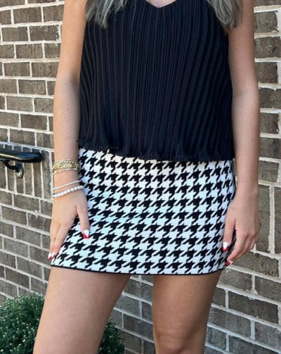 Tippi Mini Skirt - Houndstooth