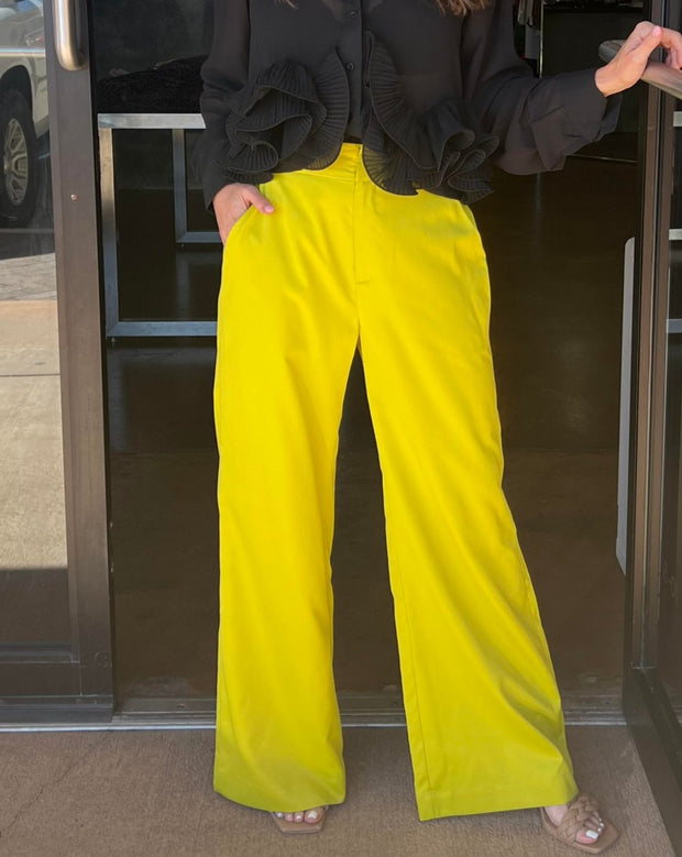 Cora Trouser - Chartreuse