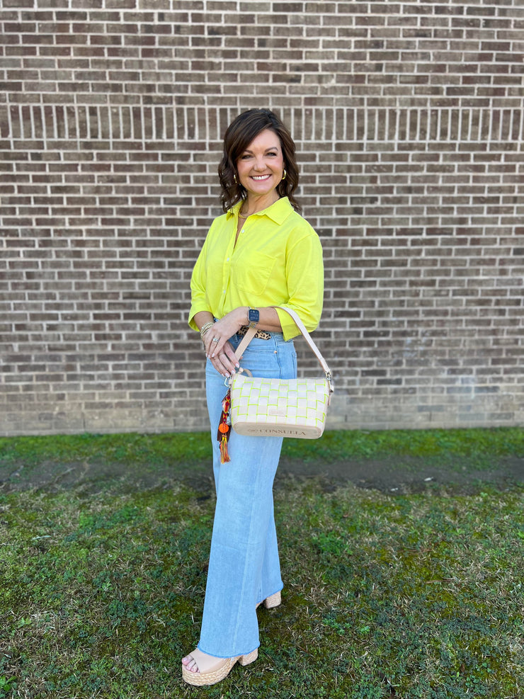 Easy Button Down Tee - Keylime