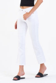 Jeanne Cropped Denim- Optic White