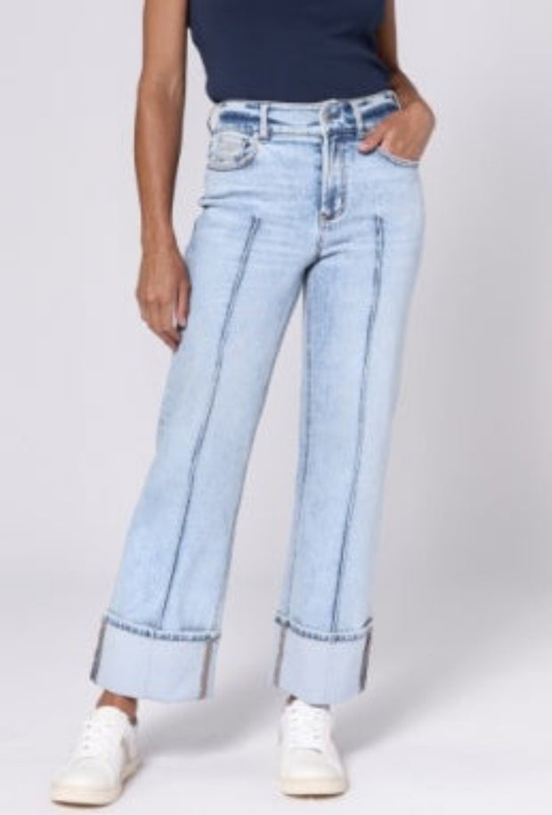 Holly Cuffed Hem Jean - Lake Shore