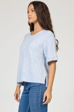 Catrina Short Sleeve Sweater - Coastline Blue