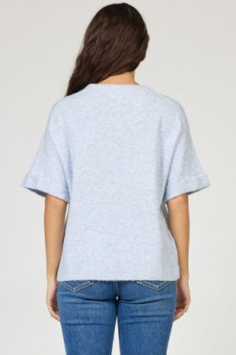 Catrina Short Sleeve Sweater - Coastline Blue