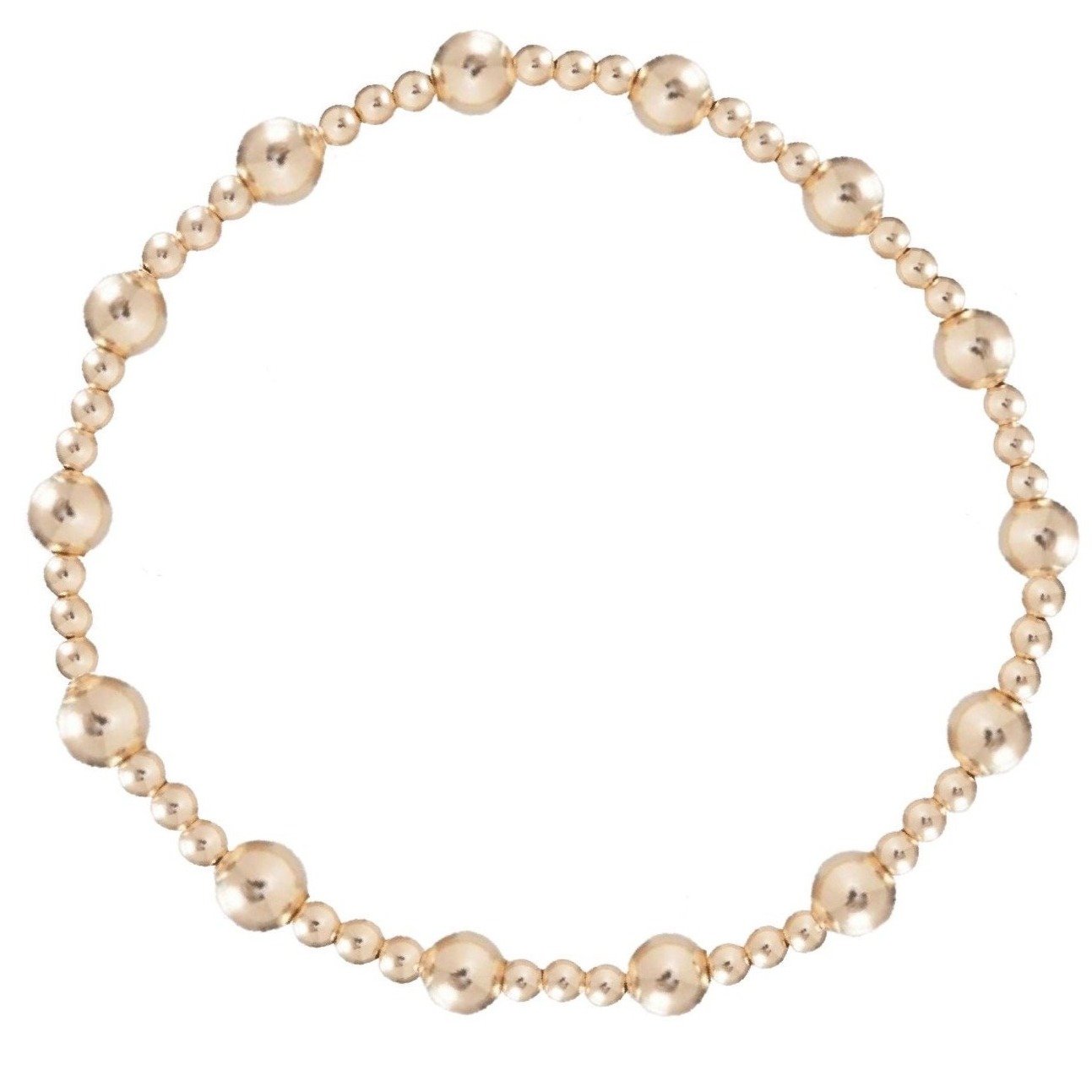 Classic Sincerity Pattern 5mm Bead Bracelet - Gold