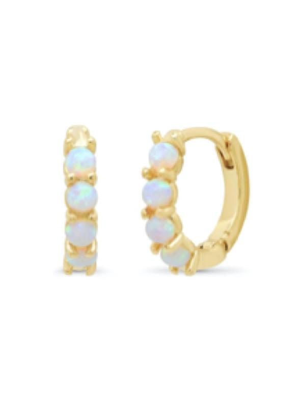 Opal Hoop Huggies