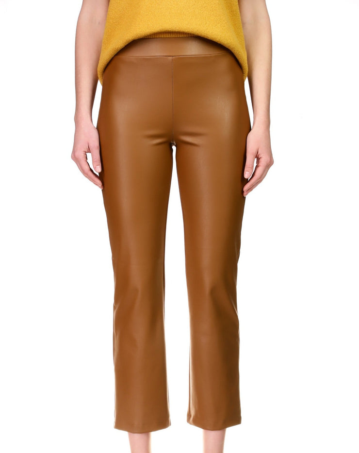 Carnaby Kick Crop Faux Leather Pant "Spice"