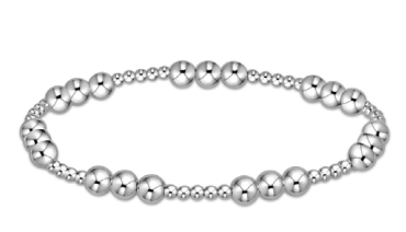 Classic Joy Pattern 5mm Bead Bracelet - Sterling