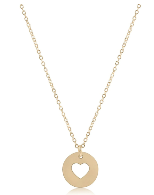 16" Necklace Gold - Love Gold Disc