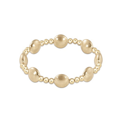 Honesty Gold Sincerity Pattern 10mm Bead Bracelet