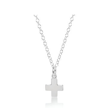 16" Necklace Sterling - Signature Cross Sterling Charm