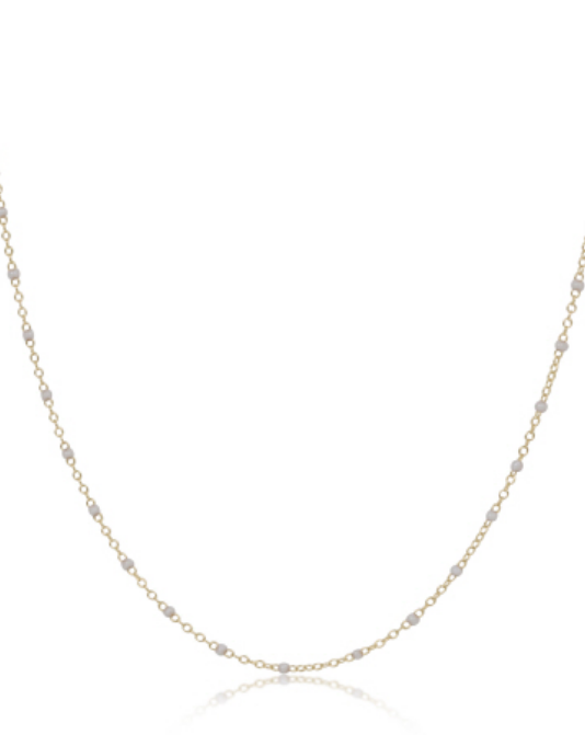 15" Choker Simplicity Chain Gold - 2mm Pearl