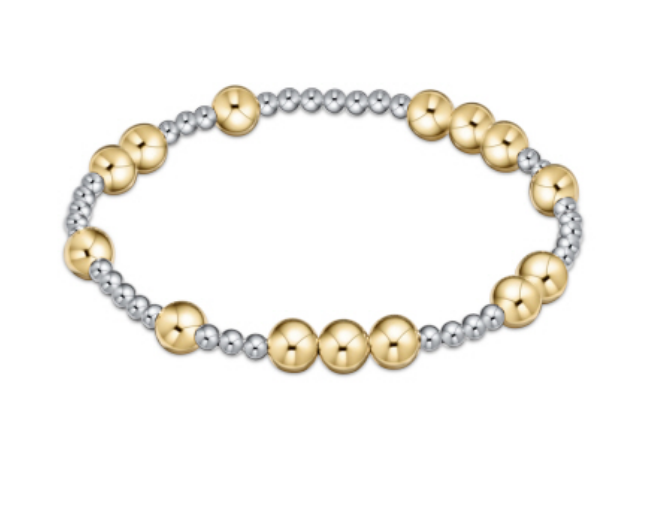 Hope Unwritten 6mm Bead Bracelet - Mixed Metal