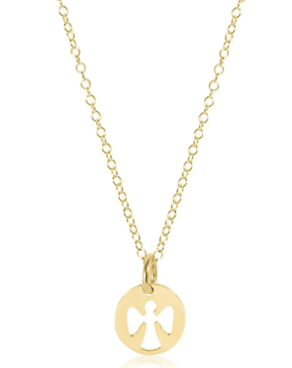 egirl 14" Necklace Gold - Guardian Angel Small Gold Disc