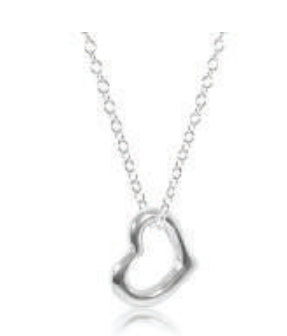 16" Necklace Sterling - Love Sterling Charm