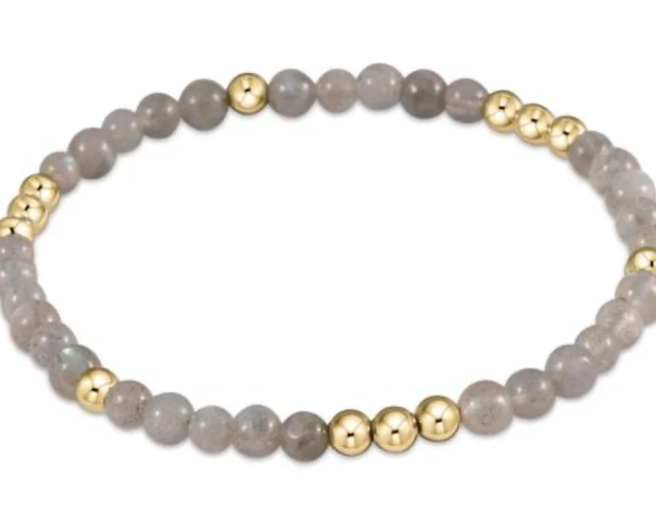Worthy Pattern 3mm Bead Bracelet - Labradorite