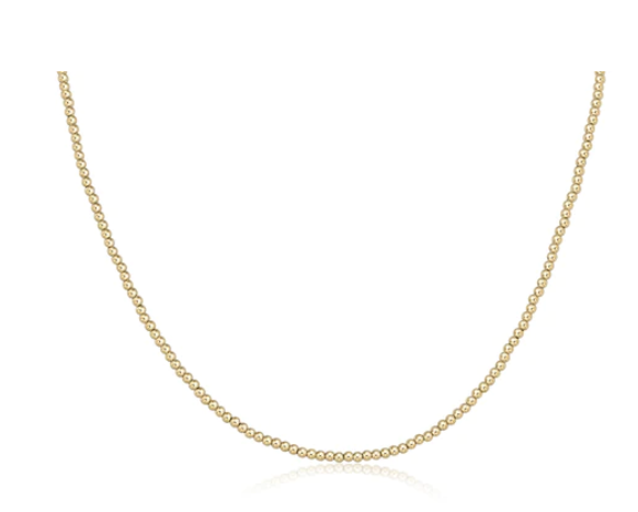 17" Choker Beaded - Classic Gold 2.5mm