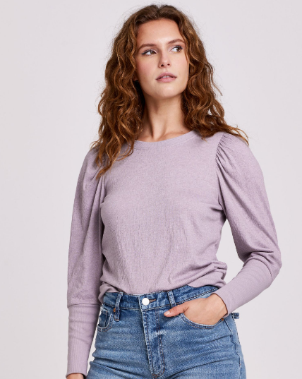 Tamara Long Puff Sleeve Top "Lilac Haze"