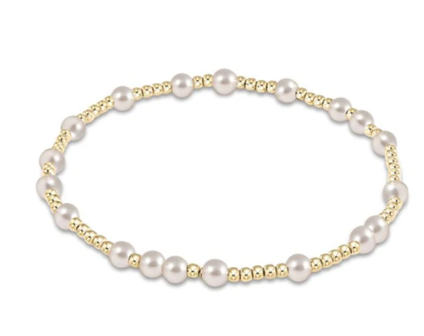 Extends - Hope Unwritten 4mm Bead Bracelet - Pearl