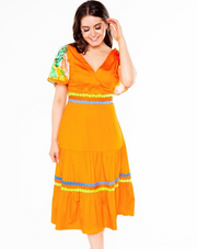 Diana Midi Dress "Papaya"