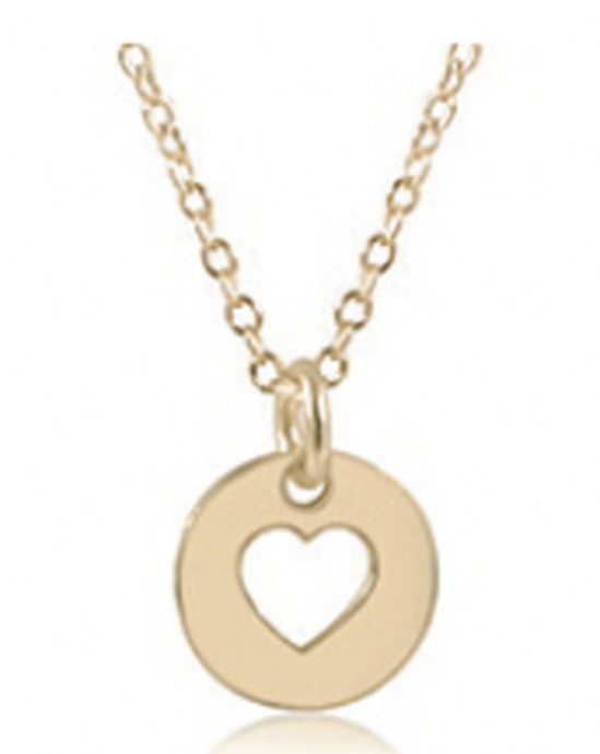 egirl 14" Necklace Gold - Love Small Gold Disc