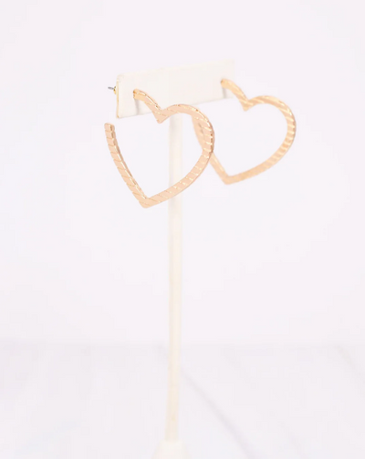 Santos Heart Hoop Earrings "Gold"