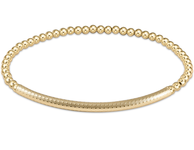 Extends Bliss Bar Textured Gold 3mm Bracelet