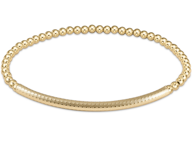 Extends Textured Bliss Bar 3mm Bracelet "Gold"