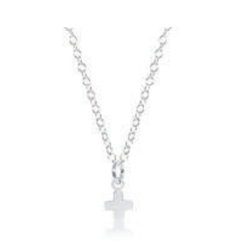 16" Necklace Sterling - Signature Cross Small Sterling Charm