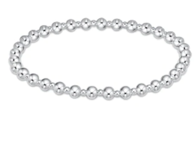 Classic Grateful Pattern 5mm Bead Bracelet - Sterling