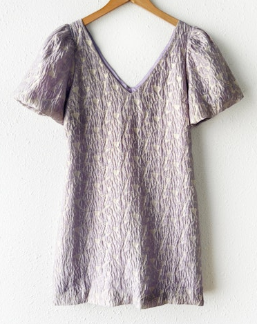 Cali Jacquard Mini Dress "Dusty Lilac"