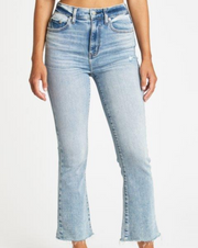 Shy Girl High Rise Crop Flare "Player"