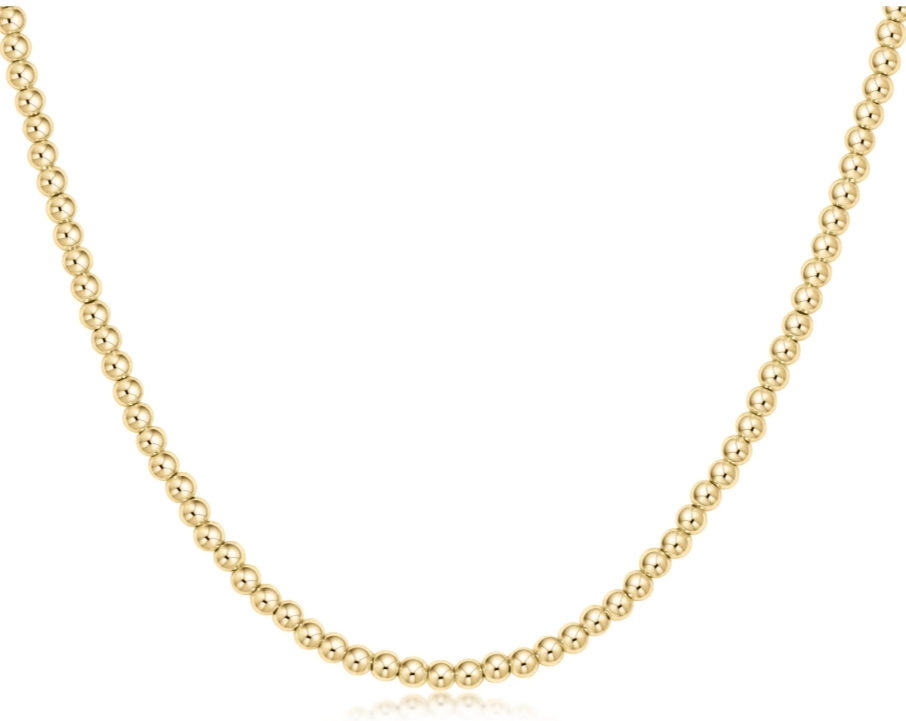 17" Choker Beaded - Classic Gold 3mm
