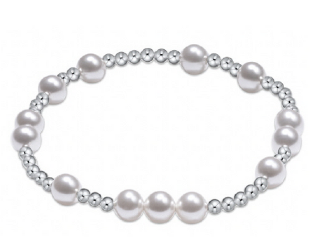 Extends - Hope Unwritten Sterling 6mm Bead Bracelet - Pearl