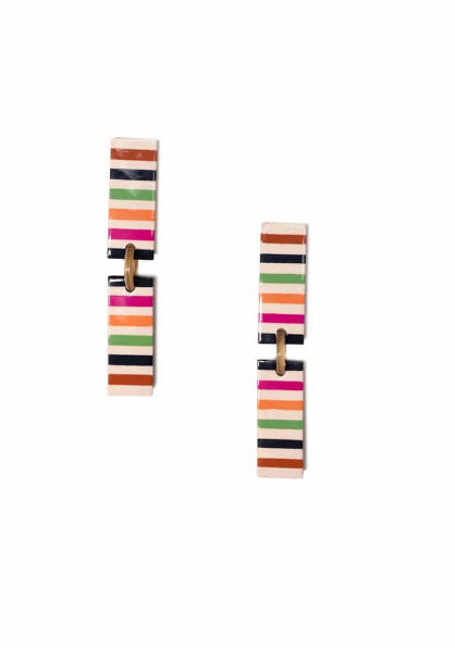 Striped Colorful Isabella Earrings