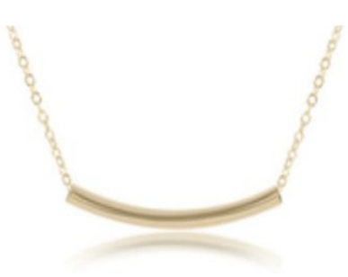 16" Necklace Gold - Bliss Bar Small Gold