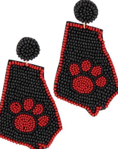 Georgia Map Paw Earrings