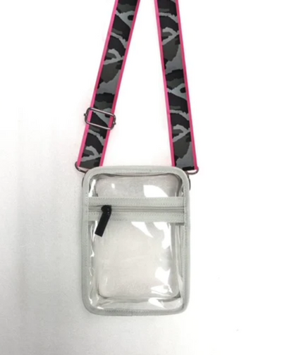 Casey Clear Bag "Pink Camo"