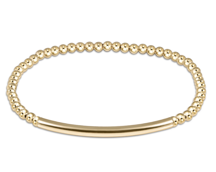 Extends - Classic Gold 3mm Bead Bracelet - Bliss Bar Smooth