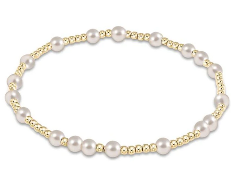 egirl Hope Unwritten 4mm Bead Bracelet - Pearl