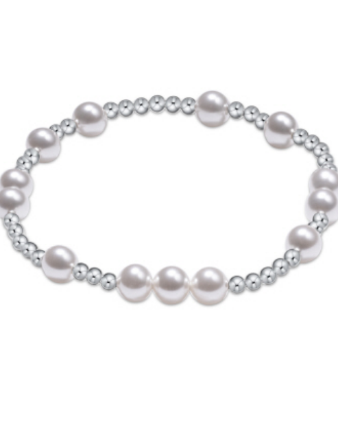Hope Unwritten Sterling 6mm Bead Bracelet - Pearl