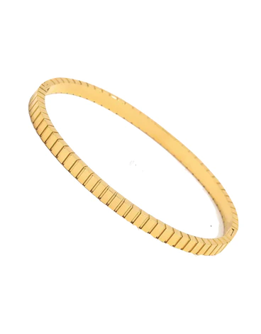 In the Groove Bangle (Available in Gold or Silver)