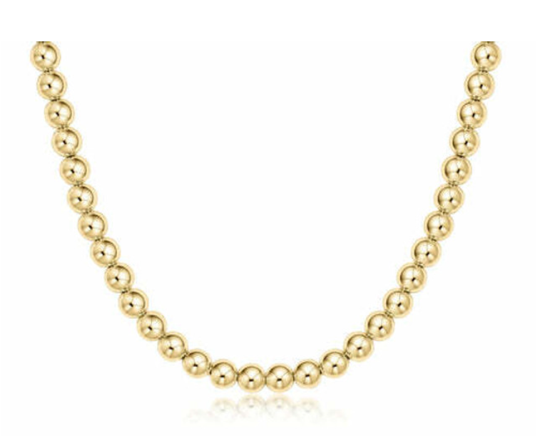 17" Choker Beaded - Classic Gold 6mm