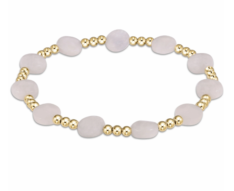 Admire Gold 3mm Bead Bracelet - Moonstone