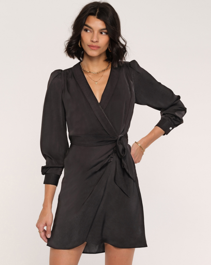Maisie Long Sleeve Dress "Black"