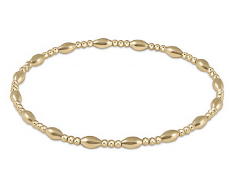 Extends - Harmony Sincerity Pattern 2mm Bead Bracelet - Gold