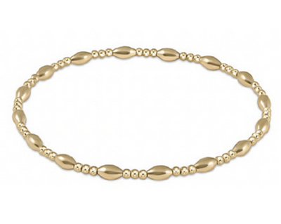 Extends - Harmony Sincerity Pattern 2mm Bead Bracelet - Gold
