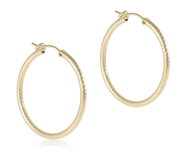 Round Gold 2" Hoop - Textured