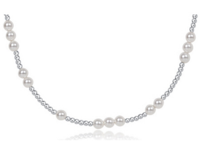 17" Choker Hope Unwritten Sterling - Pearl